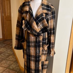 free people midi plaid jacket